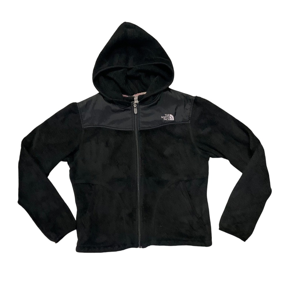 The North Face Womens Denali Hooded Fleece Jacket Black Full Zip Size L - Picture 2 of 8